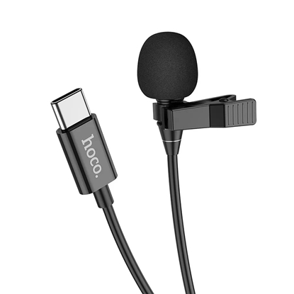 Attēls no Hoco L14 Mikrofons mobilajam telefonam ar audio spraudni priekš Type-C (2m) Black