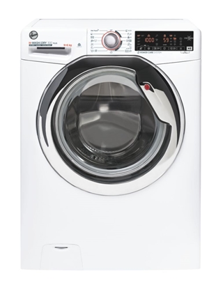 Picture of Hoover | Washing Machine | H3DS596TAMCE/1-S | Energy efficiency class A | Front loading | Washing capacity 9 kg | 1500 RPM | Depth 58 cm | Width 60 cm | Display | LCD | Drying system | Drying capacity 6 kg | Steam function | NFC | White