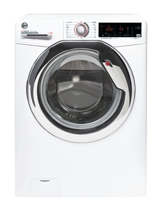 Изображение Hoover | Washing Machine | H3WS437TAMCE/1-S | Energy efficiency class A | Front loading | Washing capacity 7 kg | 1300 RPM | Depth 45 cm | Width 60 cm | Display | LCD | Steam function | NFC | White