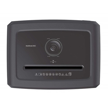 Picture of HP ONESHRED 24CC shredder, cut-offs, P-4, 24 cards, 30l, light grey