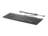 Изображение HP Slim USB Wired Keyboard - Smartcard - Black - US ENG (BULK of 10 pcs)