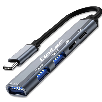 Picture of HUB adapter USB-C 3.1 5w1 | USB-C PD | USB-C | 2x USB 2.0 | USB  3.0 