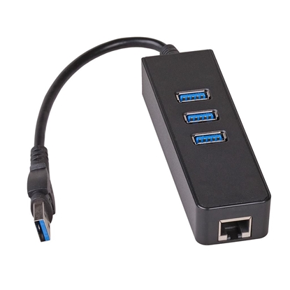 Изображение HUB USB Akyga 1x RJ-45  + 3x USB-A 3.0 (AK-AD-32)