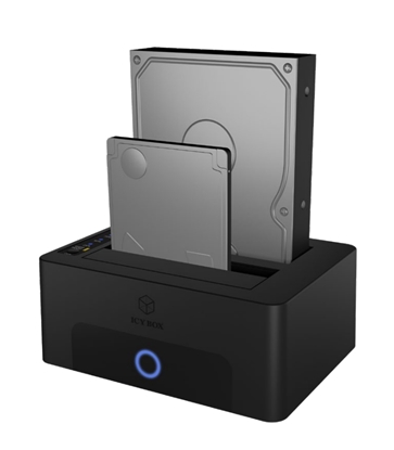 Picture of ICY BOX 2-bay Docking and Cloning Station for 2.5" or 3.5" SATA Drives to USB 3.0 Host
