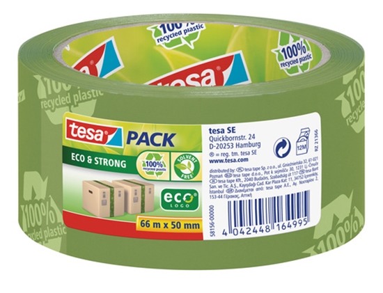Picture of Iepakošanas līmlente tesapack® Eco & Strong, zaļa, 66m x 50mm