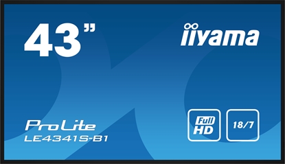 Attēls no iiyama LE4341S-B1 Signage Display Digital signage flat panel 108 cm (42.5") LCD 350 cd/m² Full HD Black 18/7