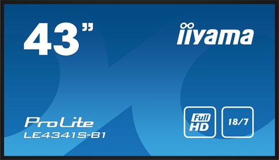 Изображение iiyama LE4341S-B1 Signage Display Digital signage flat panel 108 cm (42.5") LCD 350 cd/m² Full HD Black 18/7