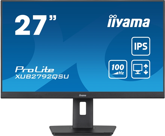 Picture of 27" ETE IPS-panel, 2560x1440@100Hz, 0,4ms (MPRT), FreeSync, 15cm height adj. stand, Pivot, 250cd/m², HDMI, DisplayPort, Speakers,  USB-HUB 4x3.2