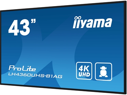 Attēls no iiyama PROLITE Digital A-board 108 cm (42.5") LED Wi-Fi 500 cd/m² 4K Ultra HD Black Built-in processor Android 11 24/7