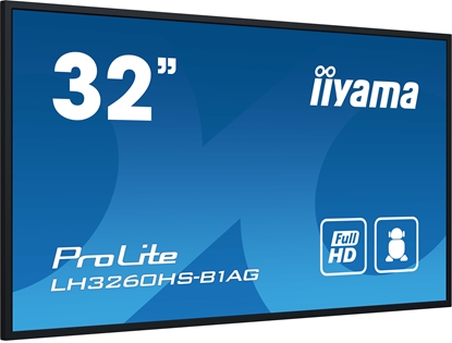 Attēls no iiyama PROLITE Digital A-board 80 cm (31.5") LED Wi-Fi 500 cd/m² Full HD Black Built-in processor Android 11 24/7