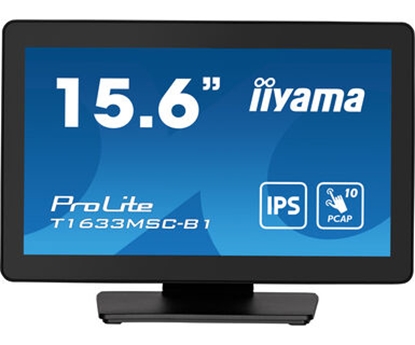 Attēls no iiyama ProLite T1633MSC-B1 computer monitor 39.6 cm (15.6") 1920 x 1080 pixels Full HD LCD Touchscreen Black