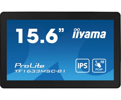 Изображение iiyama ProLite TF1633MSC-B1 computer monitor 39.6 cm (15.6") 1920 x 1080 pixels Full HD Touchscreen Black