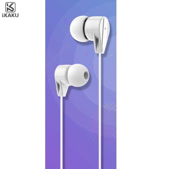 Picture of iKAKU KSC-310 Universalas Vieglas HiFi In-Ear Austinas 3.5mm ar Mikrofonu 1.2m Baltas