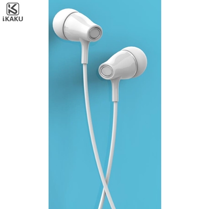 Attēls no iKAKU KSC-382 Universālas Vieglas HiFi In-Ear Austiņas 3.5mm ar Mikrofonu 1.2m Baltas