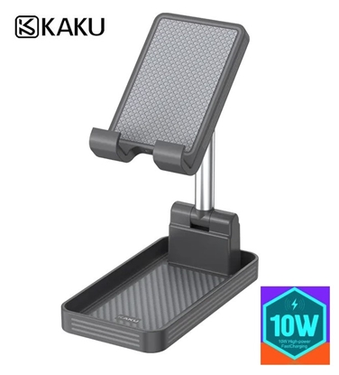 Picture of iKaku KSC-386 Galda turētājs mobīlajam telefonam ar Qi uzlādes funkciju 10W Grey