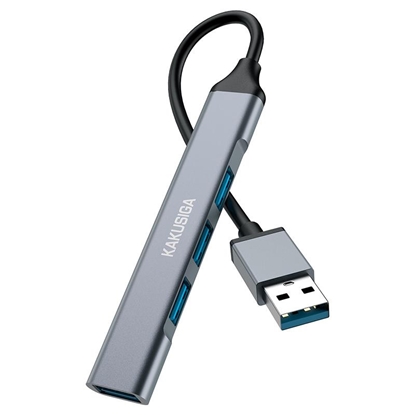 Attēls no iKaku KSC-751 KUOFENG Hub 4in1 Sadalītājs (USB uz USB3.0 + USB2.0 x3) Grey