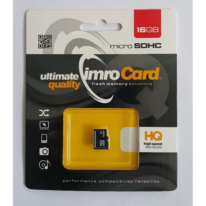 Attēls no Imro Memory Card microSDHC 16GB / cl. 6