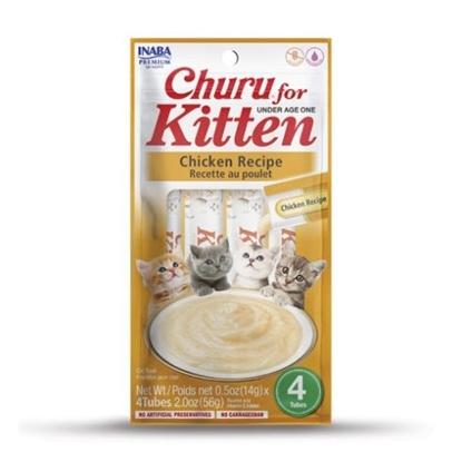 Picture of INABA Churu Kitten Chicken - cat treat - 4x14 g
