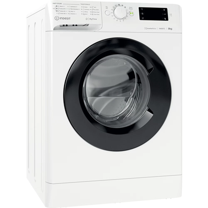 Picture of INDESIT | MTWE 81495 WK EE | Washing Machine | Energy efficiency class B | Front loading | Washing capacity 8 kg | 1400 RPM | Depth 60.5 cm | Width 59.5 cm | Display | Big Digit | White