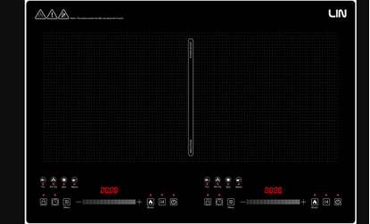 Picture of Induction hob LIN LI2H-179, cable with plug, 1.2 m, 3200 W