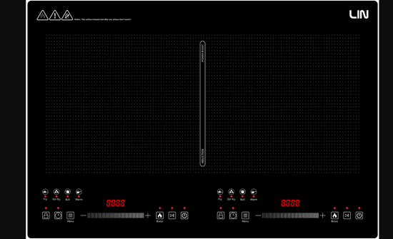 Picture of Induction hob LIN LI2H-179, cable with plug, 1.2 m, 3200 W