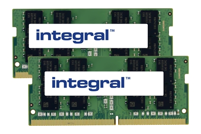 Attēls no Integral 32GB (2X16GB) LAPTOP RAM MODULE KIT DDR4 2133MHZ PC4-17000 UNBUFFERED NON-ECC SODIMM 1.2V 1GX8 CL15 memory module