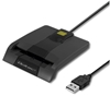 Изображение Qoltec 50634 Intelligent Smart ID chip card reader SCR-0634 | USB Type C