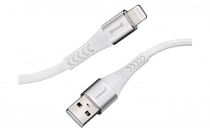 Attēls no Intenso USB Cable A315L Nylon 1,5m white USB-A / Lightning 12W