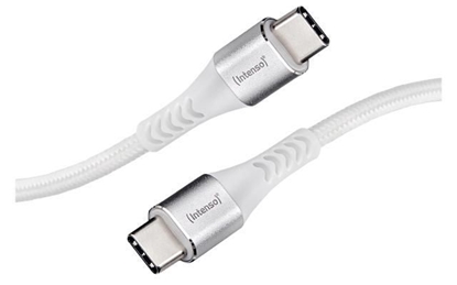 Attēls no Intenso USB Cable C315C Nylon 1,5m white USB-C / USB-C 60W