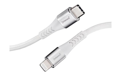 Picture of Intenso USB Cable C315L Nylon 1,5m white USB-C / Lightning 60W