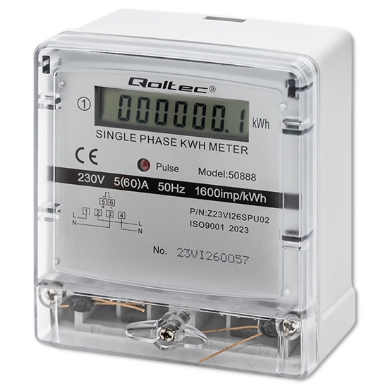Picture of Jednofazowy elektroniczny licznik | miernik zużycia energii |    230V | LCD 