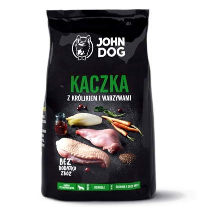 Attēls no JOHN DOG Premium Duck with Rabbit - dry dog food - 3 kg