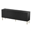 Attēls no JUNGLE chest of drawers 190x40.5x74.5 black matt + golden legs
