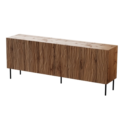 Attēls no JUNGLE chest of drawers 190x40.5x74.5 oak wotan + black legs