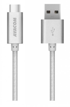 Attēls no AVACOM TPC-100S USB CABLE - USB TYPE-C, 100CM, SILVER