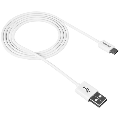 Изображение Kabel USB Canyon USB-A - 1 m Biały (CNE-USBM1W)