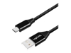 Изображение Kabel USB LogiLink USB-A - microUSB 1 m Czarny (CU0144)