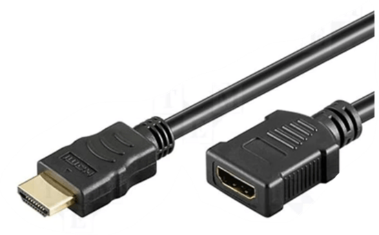 Picture of Kabelis | HDMI 1.4 | HDMI ligzda, HDMI spraudnis | 1 m | melns