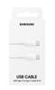 Изображение Kabelis Samsung USB Type-C Male - USB Type-C Male 1m 5A White