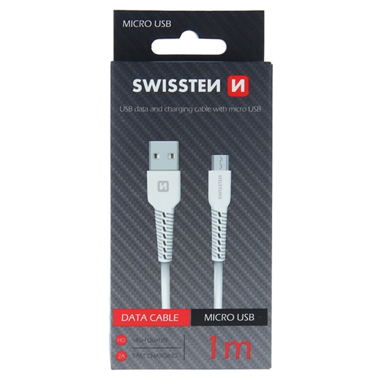 Picture of Kabelis Swissten Fast Charge 3A USB - Micro