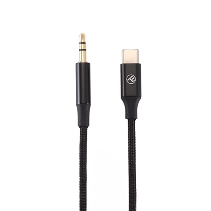 Attēls no Kabelis Tellur USB-C to 3.5mm Jack Audio Cable DAC 1m Black