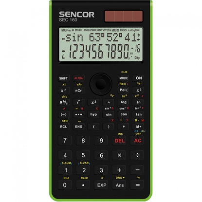 Изображение Kalkulator szkolno - naukowy SEC 160 GN  12+10 cyfrowy wys. LCD 