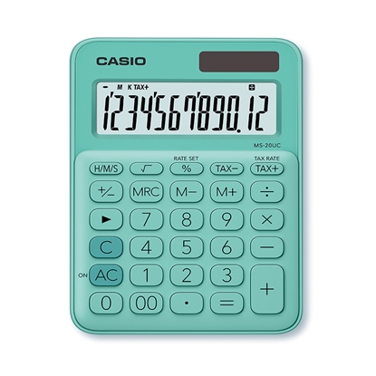 Attēls no Kalkulators CASIO MS-20UC, 159x119x23 mm, piparmētru zaļš