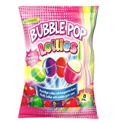 Picture of Karameles ar košļājamo gumiju WOOGIE Bubble Pop, 144g