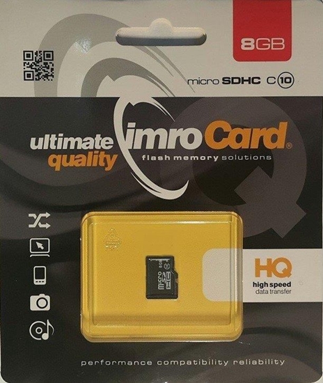 Picture of Karta Imro MicroSDHC 8 GB Class 10  (10/8G)