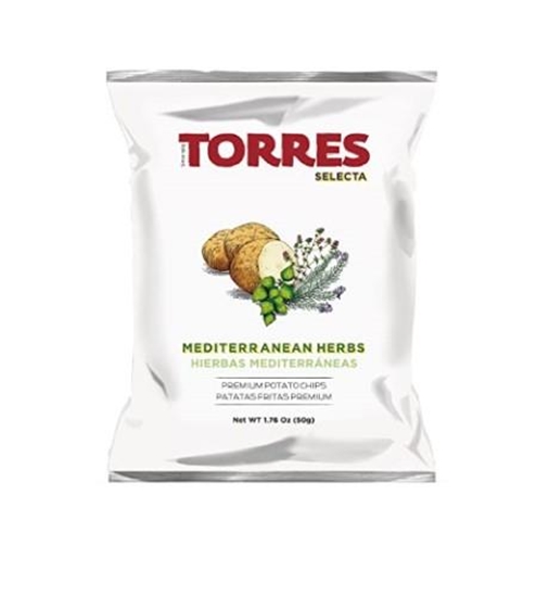 Picture of Kartupeļu čipsi TORRES, ar Vidusjūras garšaugiem, 150g
