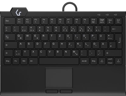 Attēls no KeySonic KSK-5210ELU (DE) keyboard USB QWERTZ German Black