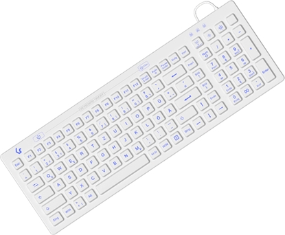 Изображение KeySonic KSK-6031INEL keyboard USB QWERTZ German White