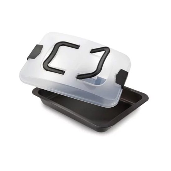 Изображение Kēksiņu forma 12 gab. ar pānēsāšanas vāku Bake Away 27x35x3c