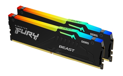 Attēls no Kingston Technology FURY 32GB 5600MT/s DDR5 CL36 DIMM (Kit of 2) Beast RGB